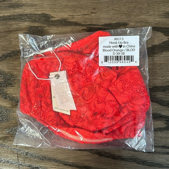 HAH By Free People Hook Up Bra - Blood Orange - Picture 5 of 5